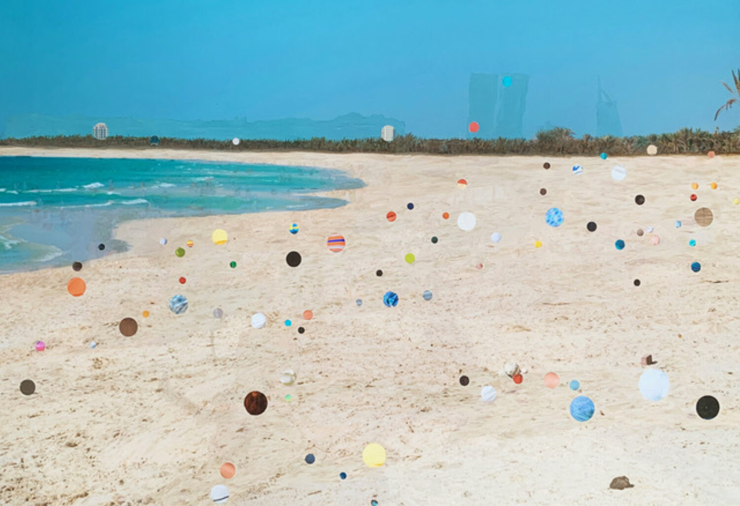 Paradise beach #5 • 2021 • Acrylic on photo on dibond • 40 x 60 cm.